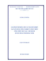giải pháp mở rộng cho vay doanh nghiệp tại ngân hàng nông nghiệp và phát triển nông thôn việt nam   chi nhánh huyện thuận thành bắc ninh
