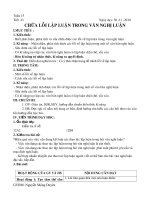 CHỮA LỖI LẬP LUẬN TRONG VĂN NGHỊ LUẬN