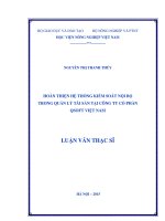 hoàn thiện hệ thống kiểm soát nội bộ trong quản lý tài sản tại công ty cổ phần qsoft việt nam