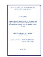 nghiên cứu xác định các yếu tố tác động đến việc áp dụng các biện pháp kỹ thuật canh tác ngô bền vững trên đất dốc huyện văn chấn – yên bái
