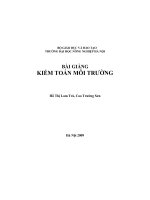 BÀI GIẢNG KIỂM TOÁN MÔI TRƯỜNG