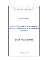 nghiên cứu công nghệ sản xuất chế phẩm   oryzanol từ cám gạo để chế biến thực phẩm chức năng