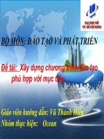 Xây dựng chương trình đào tạo phù hợp với mục tiêu 