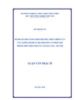 đánh giá khả năng sinh trưởng, phát triển của các giống hành củ địa phương và nhập nội trong điều kiện trái vụ tại gia lâm – hà nội