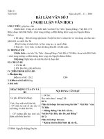 BÀI LÀM VĂN SỐ 3 (NGHỊ LUẬN VĂN HỌC)