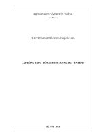 CÁP ĐỒNG TRỤC DÙNG TRONG MẠNG TRUYỀN HÌNH