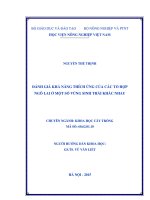 đánh giá khả năng thích ứng của các tổ hợp ngô lai ở một số vùng sinh thái khác nhau