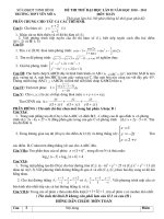 Đề thi thử ĐH   Yên Mô A   Lần 2