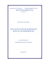 nâng cao chất lượng dân số trên địa bàn huyện gia lâm, thành phố hà nội
