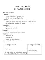 Giáo án đề tài xếp bàn ghế (chương trình đổi mới) 