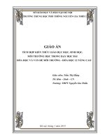 giáo án tích hợp kiến thức giáo dục học sinh môi trường trong dạy học bài hóa học và vấn đề môi trường hóa học 12 nâng cao