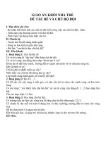 Giáo án đề tài bé và chú bộ đội (khối nhà trẻ) 