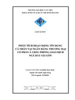 phân tích hoạt động tín dụng cá nhân tại ngân hàng thương mại cổ phần á châu phòng giao dịch ngã bảy sài gòn