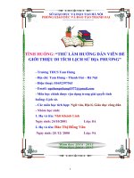 vận dụng kiến thức liên môn giải quyết tình huống thử làm hướng dẫn viên để giới thiệu di tích lịch sử địa phương