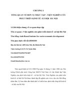 TÌNH HÌNH HOẠT ĐỘNG CỦA Viện nghiên cứu phát triển kinh tế  xã hội hà nội