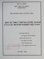 đầu tư trực tiếp ra nước ngoài của các doanh nghiệp việt nam