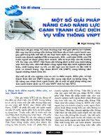 Một số giải pháp nâng cao năng lực cạnh tranh các dịch vụ viễn thông VNPT