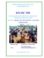 Bài dự thi vận dụng kiến thức vào bài giảng thực tiễn rượu cần