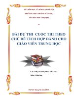 bài dự thi dạy học theo chủ đề Tích hợp giáo dục đạo đức, pháp luật cho học sinh trong dạy học hóa học