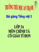 Bài giảng tiếng việt 3 tuần 2 bài chính tả   nghe   viết cô giáo tí hon, phân biệt sx, ănăng 