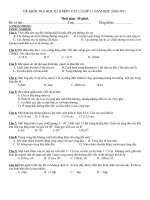 DE   DAP AN KIEM TRA  HK2  LOP 11CO BAN (DE CHINH THUC )