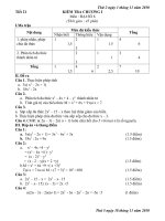 BỘ ĐỀ KIỂM TRA TOÁN 8 CO MA TRẬN BÁM CKTKN