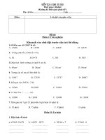 ĐỀ THI HKII MON TOAN LOP 3