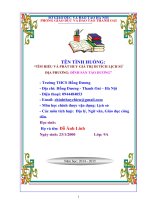 vận dụng kiến thức liên môn giải quyết tình huống tìm hiểu và phát huy giá trị di tích lịch sử địa phương đình sàn táo dương