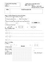 ĐỀ KIỂM TRA CUỐI KÌ II LỚP 4.