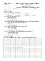 ĐỀ KT HKII LỊCH SỬ+ĐỊA LÝ 4