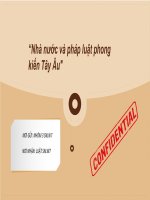 Nhà nước và pháp luật phong kiến tây âu