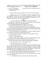 Hướng dẫn báo cáo tổng kết năm hoc 2010 2011 PGD Thường Xuân