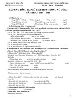 BC số liệu Tổng kết nữ công 2010 2011