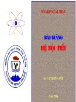 BÀI GIẢNG HE NOI TIET ĐẠI HỌC Y KHOA ĐIỆN TỬ
