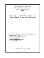 Cuộc thi Vận dụng kiến thức liên môn để giải quyết các tình huống thực tiễn dành cho học sinh trung học