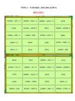 Đề thi Violympic lớp 4 Vòng 1 (Năm học 20152016)