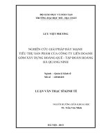 Nghiên cứu giải pháp đẩy mạnh tiêu thụ sản phẩm của công ty liên doanh gốm xây dựng hoàng quế   tập đoàn hoàng hà quảng ninh