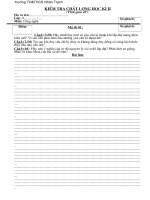 đề công nghệ hay hkII