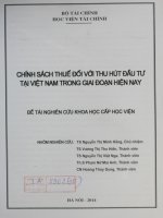 chính sách thuế đối với thu hút đầu tư tại việt nam trong giai đoạn hiện nay