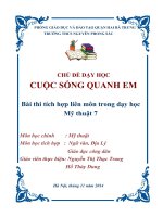 bài dự thi tích hợp liên môn trong dạy học mỹ thuật 7 chủ đề cuộc sống quanh em