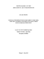 đánh giá tình hình tín dụng hộ nghèo và học sinh, sinh viên tại phòng giao dịch ngân hàng chính sách xã hội quận bình thủy