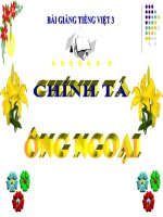 Bài giảng tiếng việt 3 tuần 4 bài chính tả   nghe   viết ông ngoại, vần oay, phân biệt dgir, ânâng 