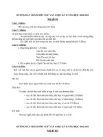 Đáp án Môn Ngữ văn 6 HK II năm học 2010   2011