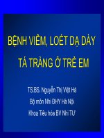 Bài giảng viêm loét dạ dày tá tràng ở trẻ em 