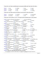 Tiếng anh 10 kiểm tra 1 tiết (bài 4  8)