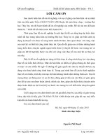 Thiết kế hồ chứa nước hồi xuân – PA 1