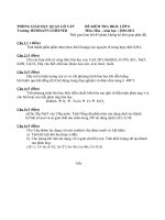 Đề thi học kì 2 hóa học khối 8 khố 9 và có đáp án năm ộc 2010   2011