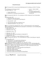 CÁC DẠNG BÀI TẬP TOÁN TRONG KHI THI CẤP 3