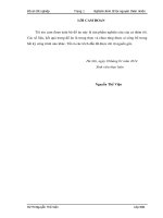 Phân tích hiệu quả kinh tế dự án đầu tư xây dựng công trình thủy lợi hồ chứa cà tốt