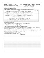 ĐỀ TOÁN 8   HỌC KÌ II.doc